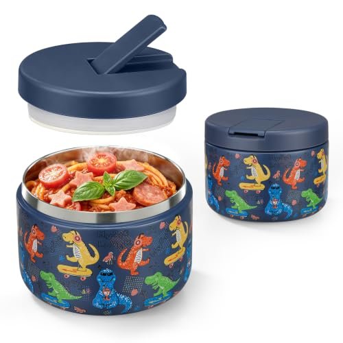 Pawtong 12oz Insulated Vacuum Food Jar with buckle lid.
