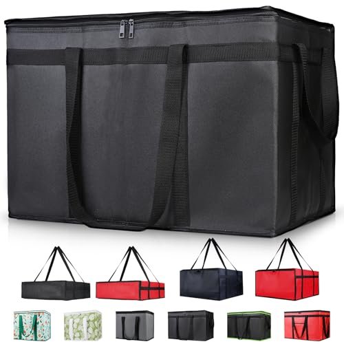 CIVJET Insulated Food Delivery Bag, XXXL Insulated Reusable...