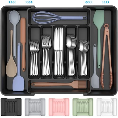 ukeetap Extra Large Expandable Silverware Organizer,...