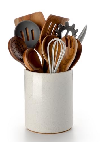 Nucookery Ceramic Kitchen Utensil Holder for Countertop...