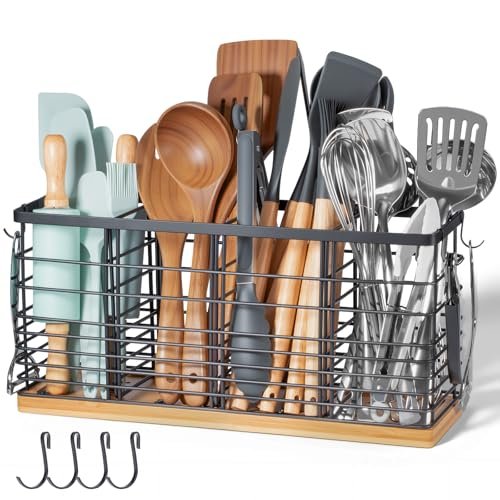 Nigelia 4 Compartments Extra Large Kitchen Utensil Holder