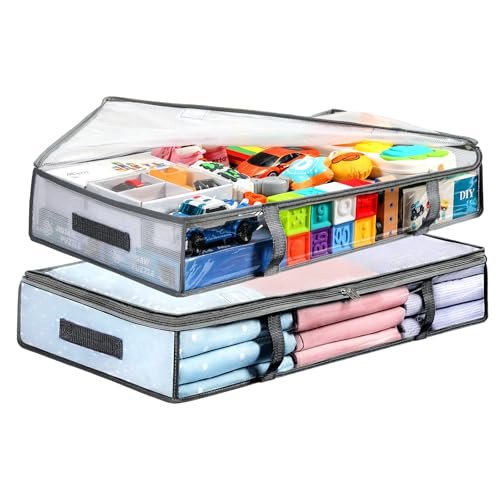 2 Pack Under Bed Storage Containers Bins, Humid-Proof...