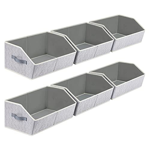 Homsorout Closet Organizers Bins 6 Packs - Large Fabric...