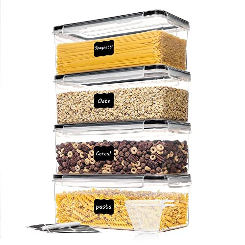 Vtopmart Pasta Storage Containers, 4 Pack, 3.2L Airtight...
