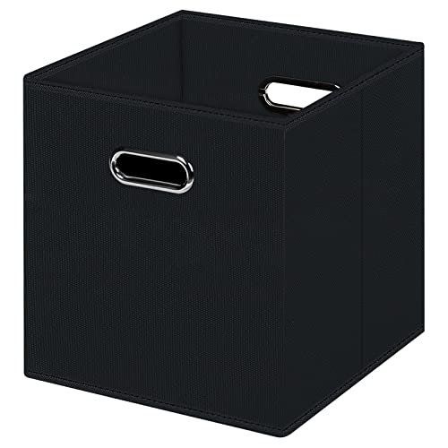 HEAYEEG Black Foldable Storage Cubes Bins , Fabric Storage...
