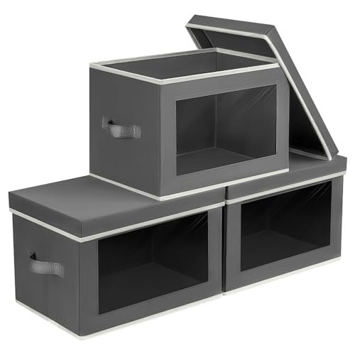 Homsorout Storage Bins with Lids - Fabric Organizer Boxes