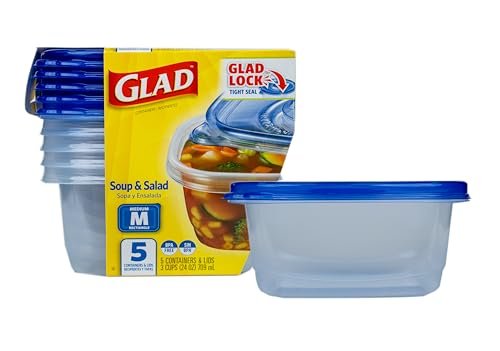 Glad GladWare Medium Rectangle Food Storage Containers, 24...