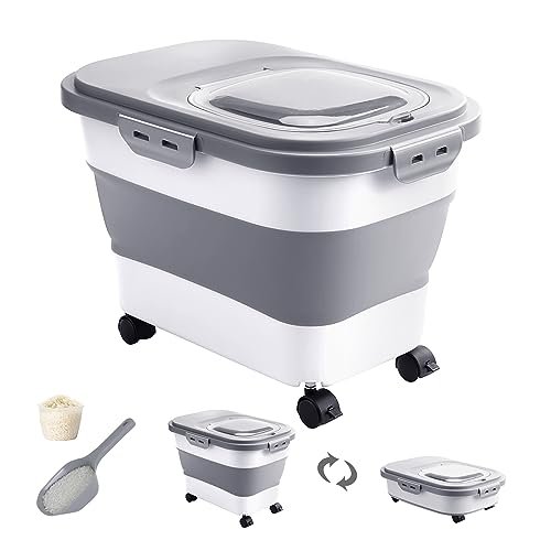20-30 Lbs Rice Storage Container,Collapsible Food Storage...