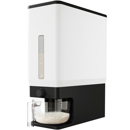 Lifewit Rice Dispenser 25 Lbs, Airtight Storage with Cup.