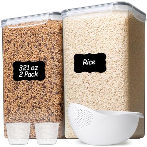 ComSaf Airtight Rice Storage Container with Lid 10 Qt.