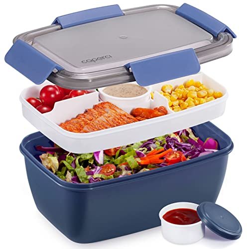 Caperci Large Salad Container Bowl for Lunch