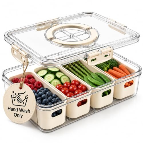 [Hand Wash Only] Salad Bar Containers for Fridge Storage
