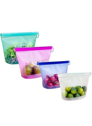Reusable Silicone Food Storage Bags (Set of 4)