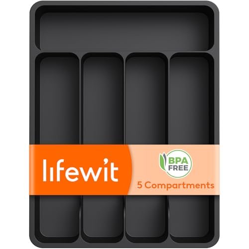 Lifewit Silverware Drawer Organizer Tray, Cutlery Storage...
