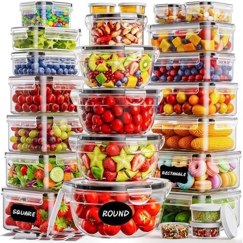 50 PCS Food Storage Containers with Lids BPA-Free