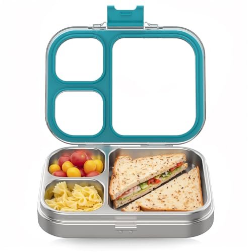 HOMEKOL Stainless Steel Bento Lunch Box, Blue, 3.3Cups