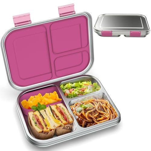 BOSEDSANG Stainless Steel Kids Leak-Resistant Bento Lunch...