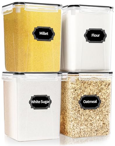 HKJ Chef 4 Pack Large Airtight Food Storage Containers