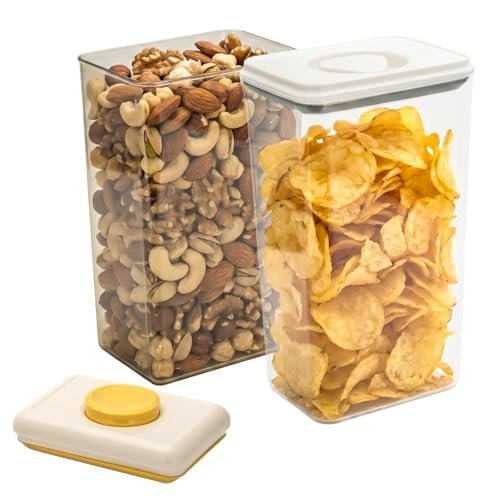 Piszvbej 2 Pack Food Storage Containers with Airtight Lids