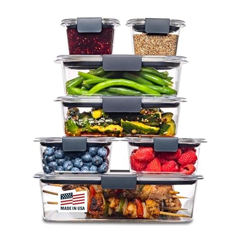 Rubbermaid Brilliance Food Storage Containers, 14 Piece Set