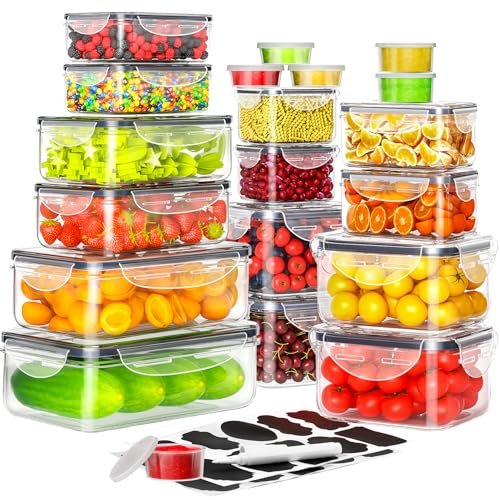 40 PCS Food Storage Containers with Lids Airtight Leakproof...