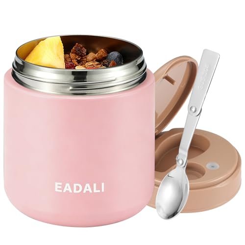 Eadali 15.2oz Kids Food Jar for Hot Food Lunch