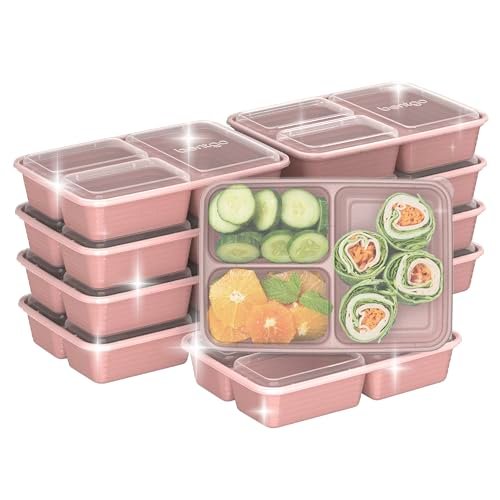 Bentgo Prep - 20-Piece 3-Compartment Reusable Meal Prep...