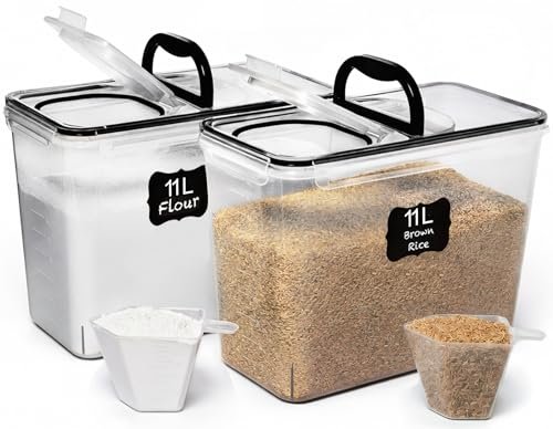 Shazo 2 PC (11L | 372 oz) flour sugar storage