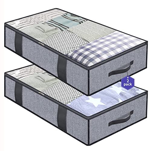 Onlyeasy Foldable Underbed Bags 2 Pack - Breathable...