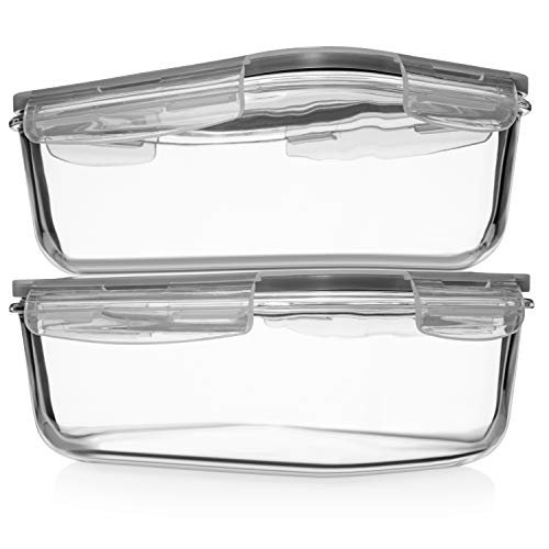 8 Cups/ 63 Oz 4 Piece (2 containers, locking lids)