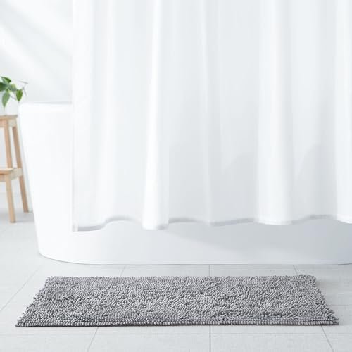 Amazon Basics Platinum Bathroom Rug Mat, Ultra Absorbent...