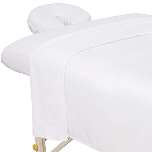 ForPro Premium Microfiber 3-Piece Massage Sheet Set, White