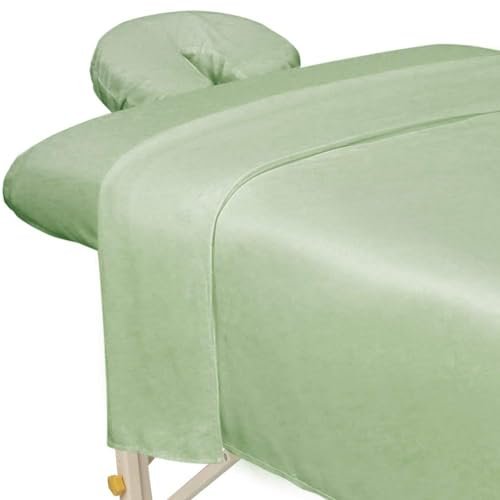 ForPro Premium Microfiber 3-Piece Massage Sheet Set, Sage