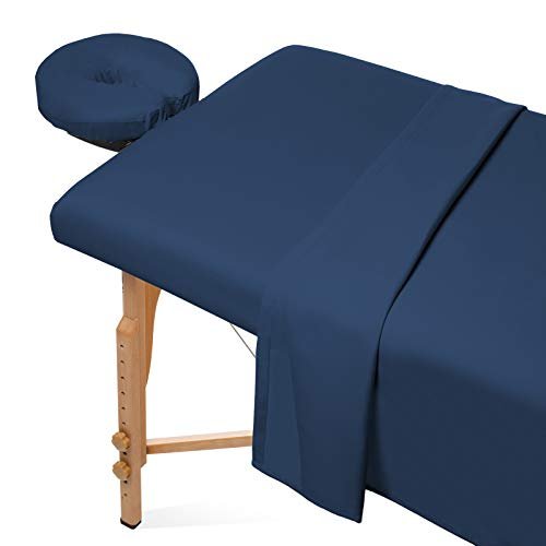 Saloniture 3-Piece Microfiber Massage Table Sheet Set -...