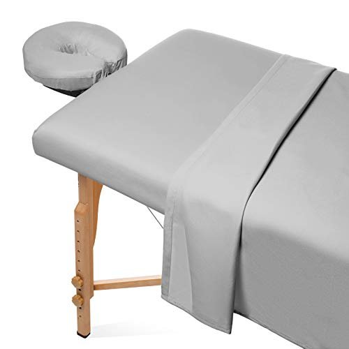 Saloniture 3-Piece Microfiber Massage Table Sheet Set -...