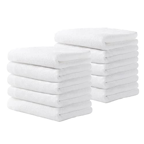 Yoofoss Luxury Washcloths Towel Set 10 Pack soft white