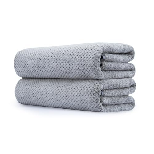 Extra Large Bath Towel Set of 2 Grey.
