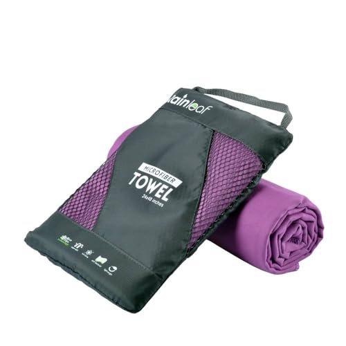 Rainleaf Microfiber Towel Quick Dry Camping & Travel Gym...