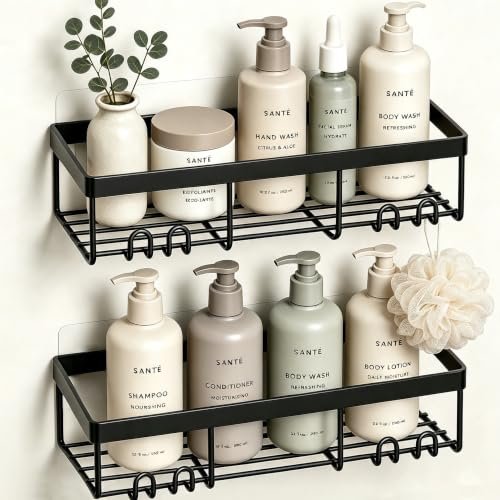 Moforoco Shower Caddy Shelf Organizer Rack, Self Adhesive...