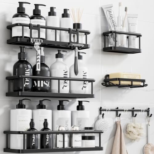 YASONIC Shower Caddy Adhesive, Rustproof Shower Organizer,...