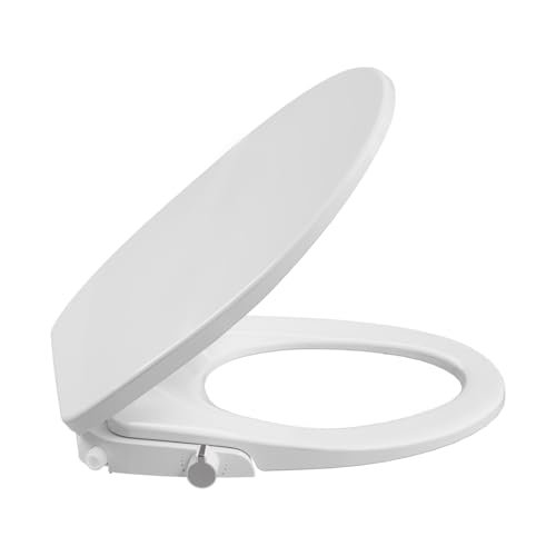 Homfan Non-Electric Elongated Bidet Toilet Seat with dual...