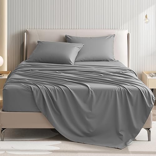 USXIBEI Queen Size 4 Piece Sheet Set - Soft Breathable