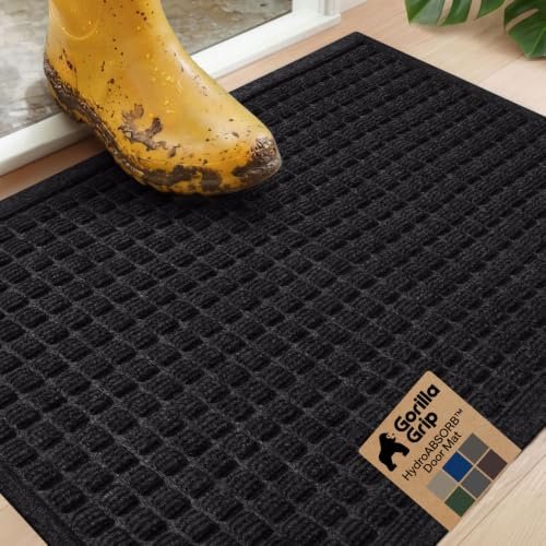 GORILLA GRIP® HydroABSORB Door Mat for Indoor Outdoor Use.