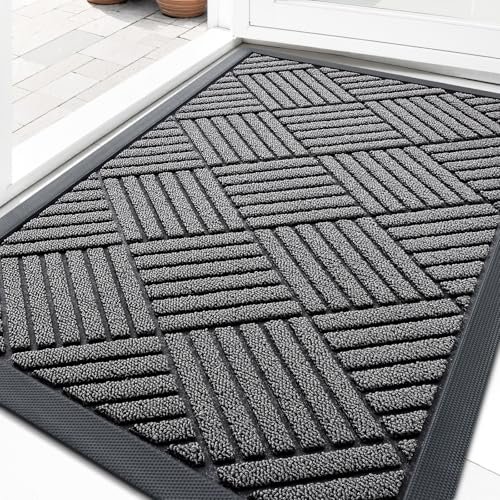 OLANLY Front Door Mat Outside Entrance, Waterproof...