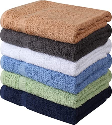 Towel and Linen Mart 100% Cotton 6 Pack Bath Towels