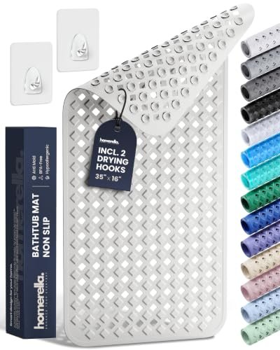 homerella Bathtub Mat Non Slip 35x16 Shower Mat