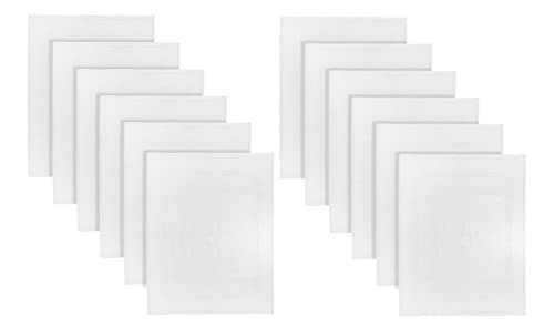 TOALLA (Pack of 12 100% Cotton White Bath Mat Towels