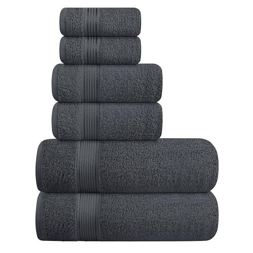 Belizzi Home Ultra Soft 6 Pack Cotton Towel Set.
