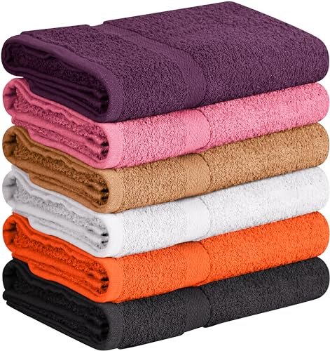 Towel and Linen Mart 100% Cotton 6 Bath Towels Pack.