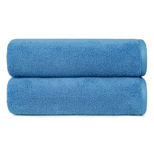 Amazon Basics 2-Piece Quick-Dry Oversize Bath Towel, Lake...